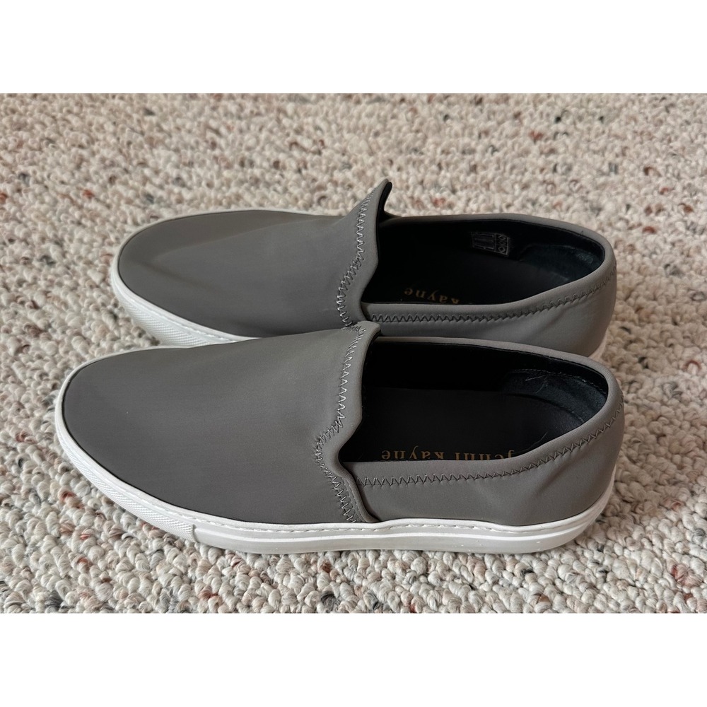 Jenni Kayne Womens Gray Tech Fabric Slip On Sneakers Shoes Size 36